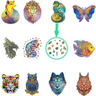 Деревянный животные пазл для взрослых DIY головоломки животных в форме головоломки рождественские подарки для детей головоломки Бесплатная доставка