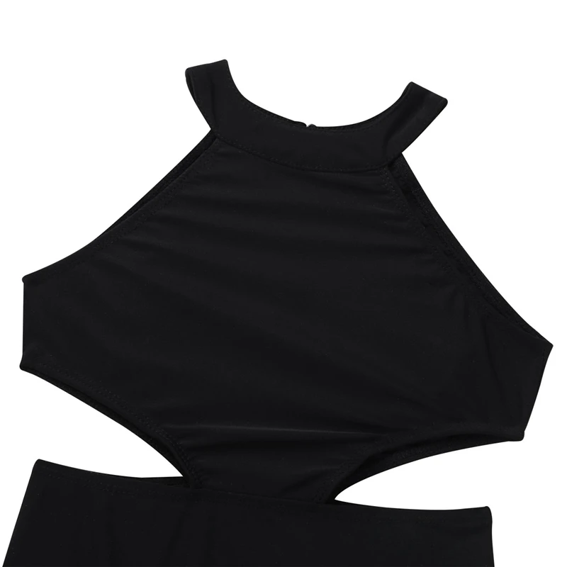 Girls Halter Hollow Waist Ballet Dress Leotards Kids Gymnastics Leotard Bodysuit Child Practice Stage Dance Costumes | Детская одежда и