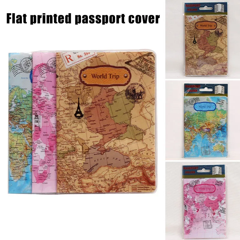 Красочная карта мира паспорта ID Кредитная сумка держатель аксессуары для
