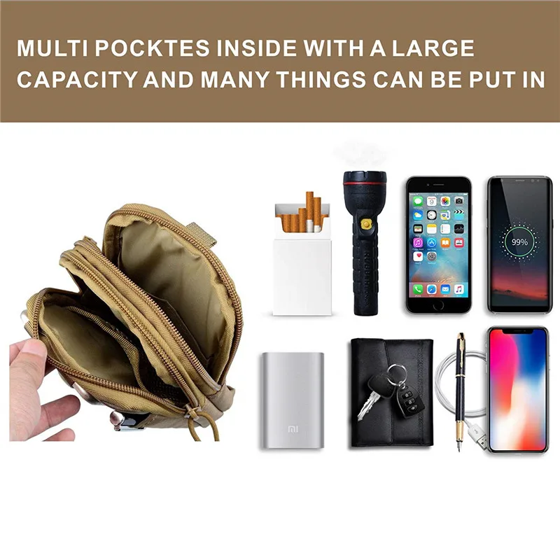 Outdoor Tactical Waist Bag EDC Mobile Belt Pouch Security Purse Phone Carrying Case for iPhone Galaxy Note Smartphone Orga | Спорт и