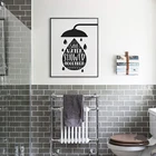 Черный и белый щетка для мытья Ванная комната в минималистском стиле холст, рисунки, Постер печати настенные картины Intreior украшение дома