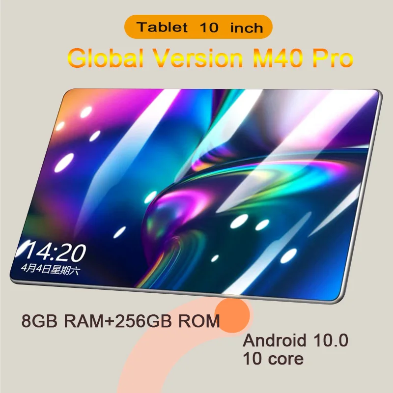 

Планшет M40 Pro, 8 + 256 ГБ, Android, 10 дюймов, 4G, 2 Sim