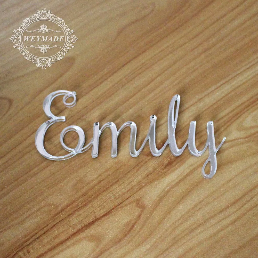 Персонализированное акриловое зеркало с лазерной резкой имени гостей