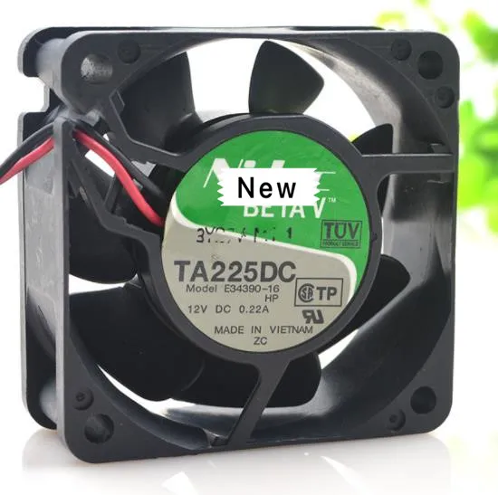 

TA225DC M33455-16 original 12V 0.22A 60*60*25 double ball fan