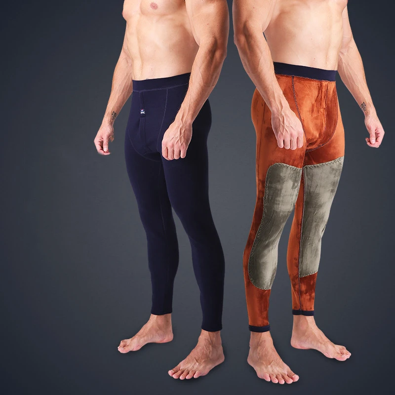 

Winter Thick Velvet Warm Mens Leggings Tights Men's Long Johns Plus Size Tights Long Tight Mans Thermal Underwear For Men Pant