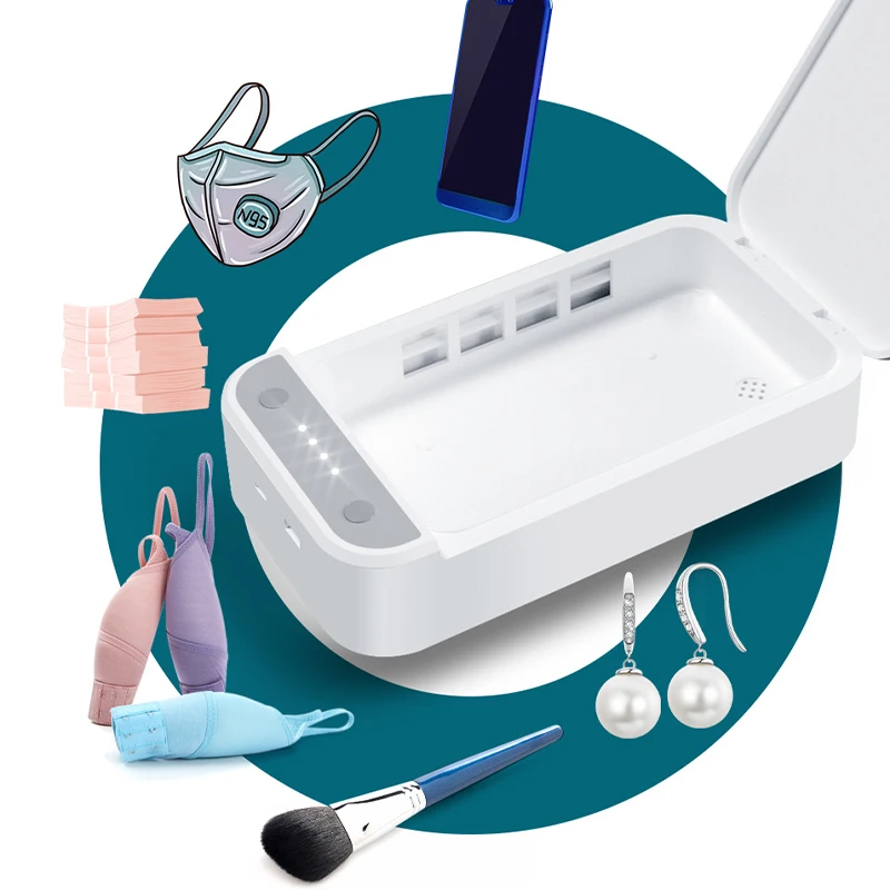 5V UV Phone Sterilizer Box Jewelry Phones Cleaner Personal Sanitizer Disinfection Cabinet with Aroma Esterilizador For Mask | Дом и сад