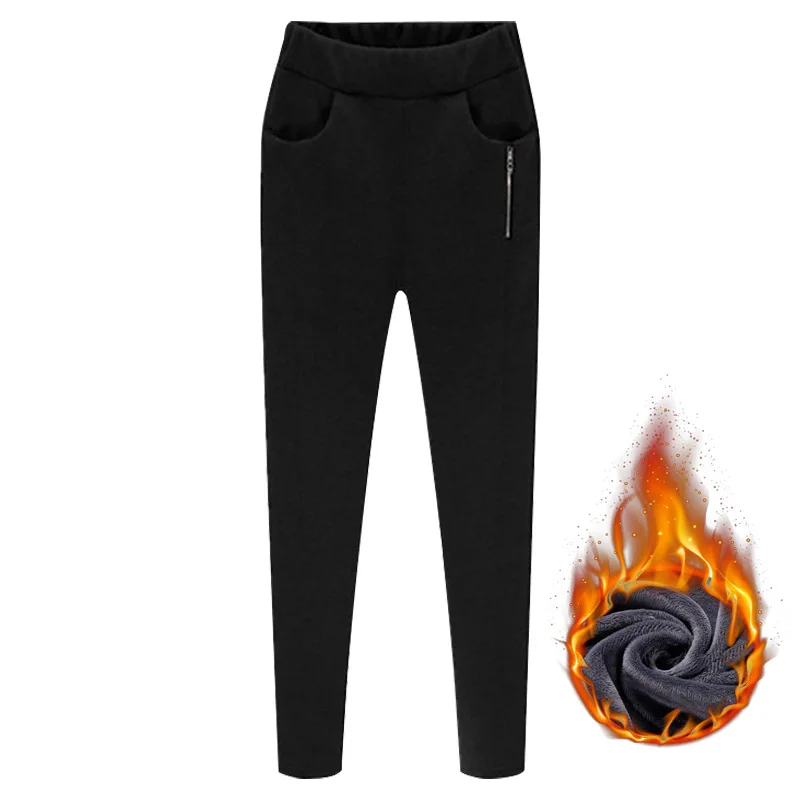 Зимние теплые шаровары размера плюс 6XL Женская Повседневная Свободная одежда