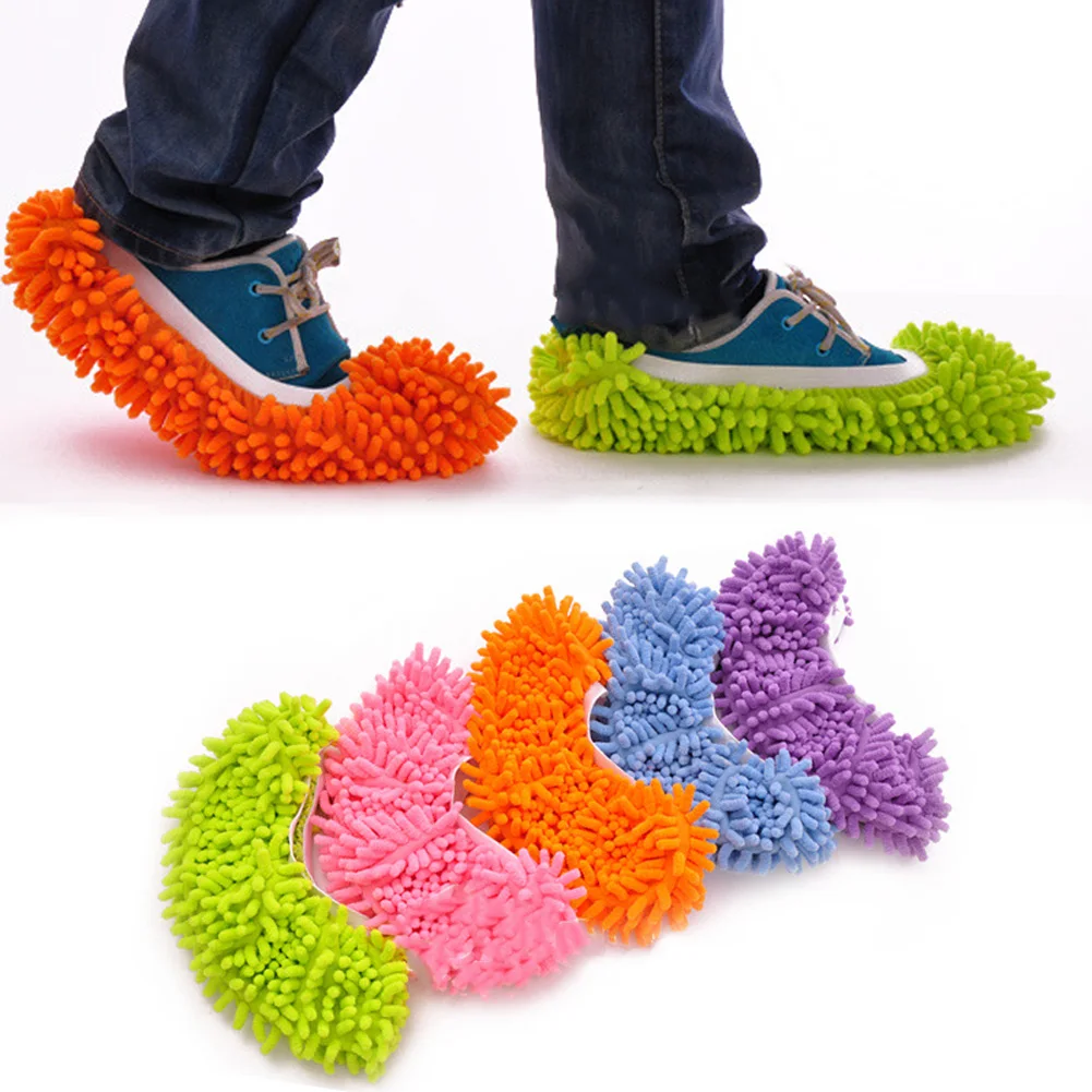 

1PC Dust Mop Slipper House Cleaner Lazy Floor Dusting Cleaning Foot Shoe Cover Mops Slipper STTA889