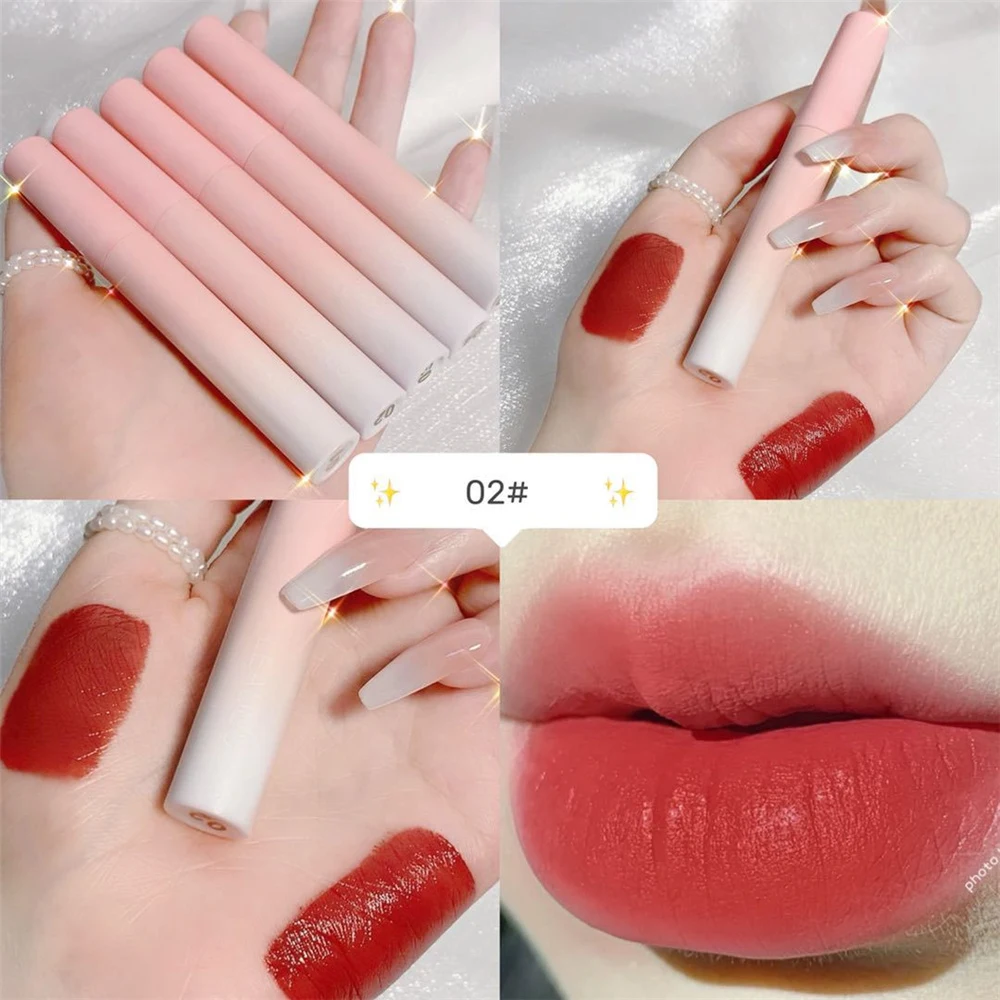 

High Quality Velvety Matte Lipstick Set Long Lasting Nonstick Cup Not Fade Makeup Cosmetics For Girl Women