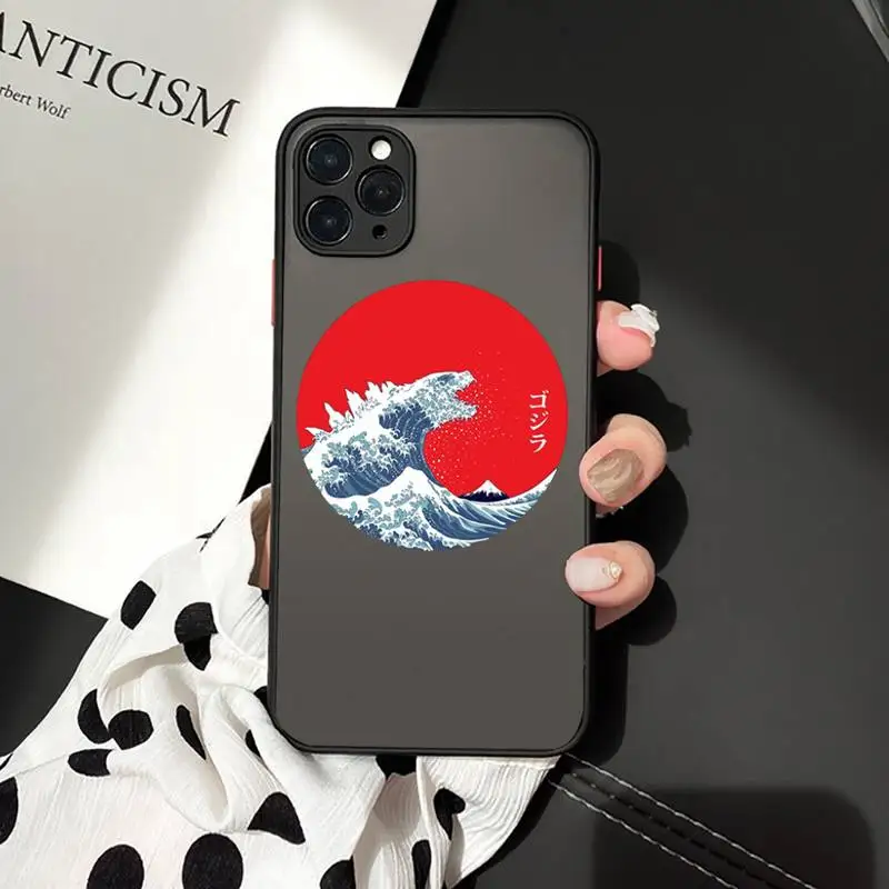 

The Big Wave of kanagawa Phone Case matte transparent For iphone 7 8 11 12 plus mini x xs xr pro max cover
