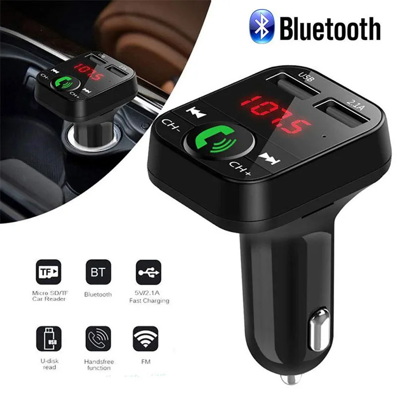 Комплект беспроводной связи Rovtop громкой Bluetooth для автомобиля fm передатчик TF