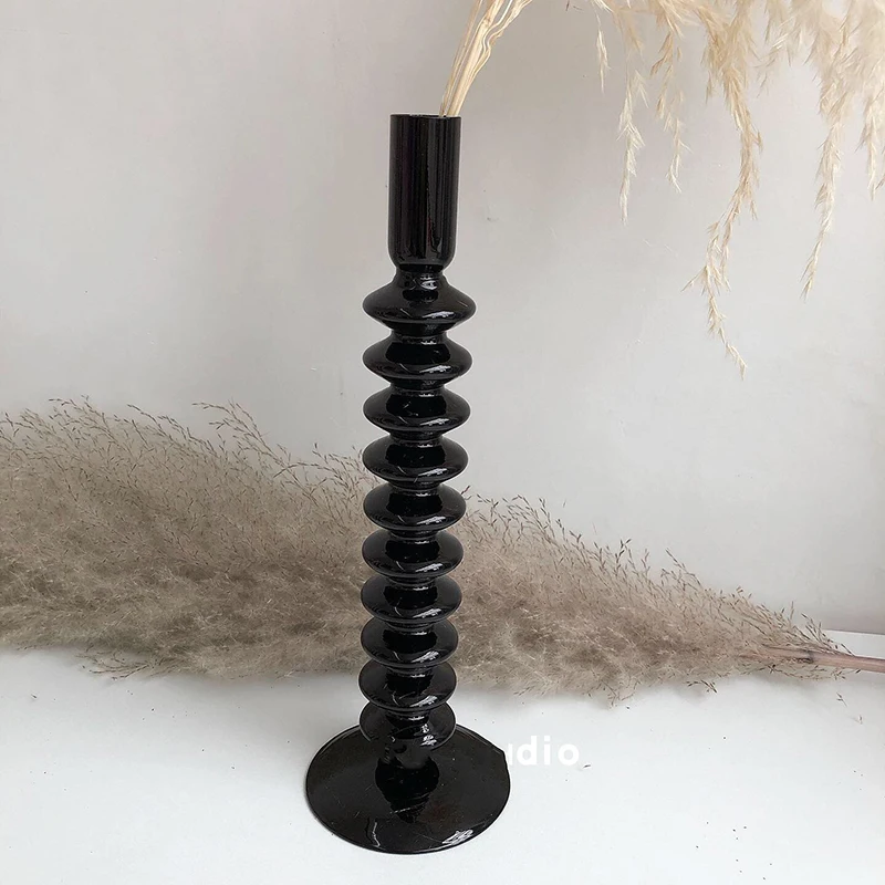 Clear Glass Candle Holders Wedding &amp Dining Table Decorative Candlestick Holder Candelabra Fits Led Candles | Дом и сад