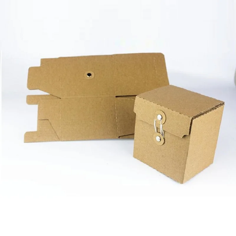 20 шт крафт рифленая коробка для хранения коричневый Бумага Доставка почтовой