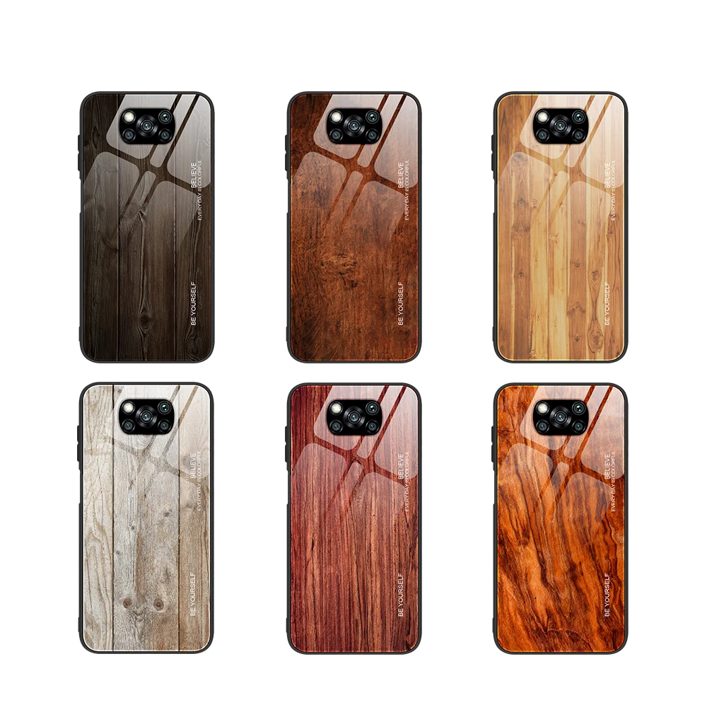 

Tempered Glass Phone Case For Xiaomi POCO M3 X3 NFC Cover Case Hard PC Glass Phone Coque For Xiaomi POCOPhone X3 Pro F3 Funda