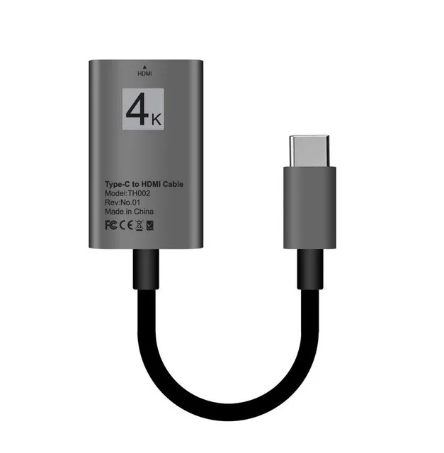 Черный 2 в 1 USB-C 3,1 type C к HDMI адаптер Поддержка 4K конвертер Кабель-адаптер HDMI кабель для ПК samsung Galaxy Note8 S8 Macbook - Цвет: Черный