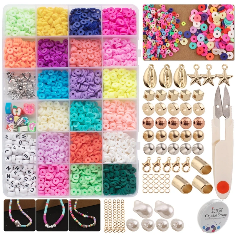 

Разноцветные Бусины из полимерной глины L5YA 6 мм с пластиковой сеткой