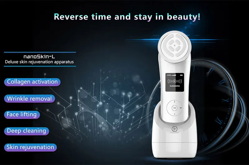 

Professional Smart Tender Skin Apparatus RF EMI importing Facial Massager Deep Cleansing Lifting Face Wrinkle Removal V Face F82