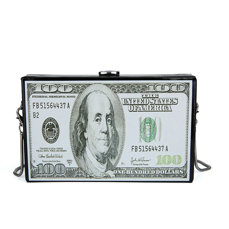 

2021 chain female fashion leather handbags for women personality interesting bill dollar messenger bag mini crossbody bags