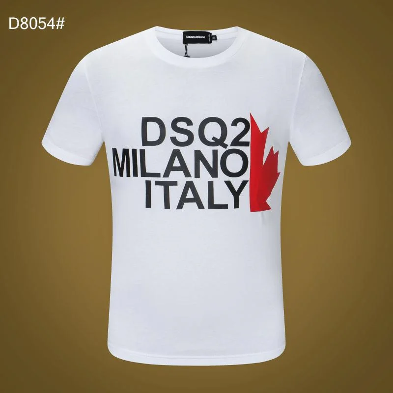 Итальянская Миланская футболка деловой мужской хлопковый стиль модный короткий