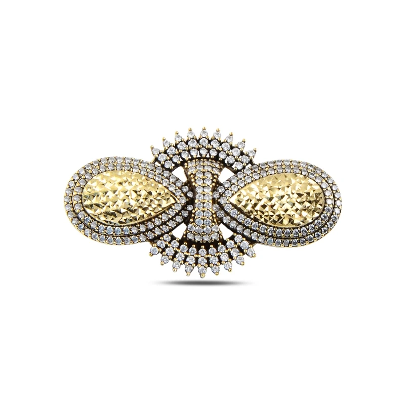 

Silverlina Silver Zircon Stone Authentic Brooch
