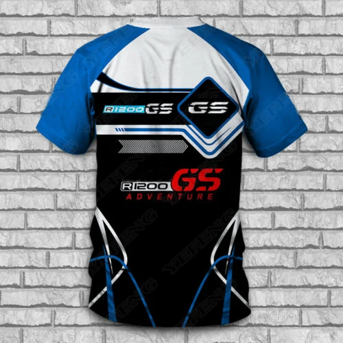 

2021 Latest Motorcycle T-Shirts Motorrad For BMW R1200 GS ADVENTURE Men's Short Motorbike Quick dry T-Shirts Moto Team Shirt