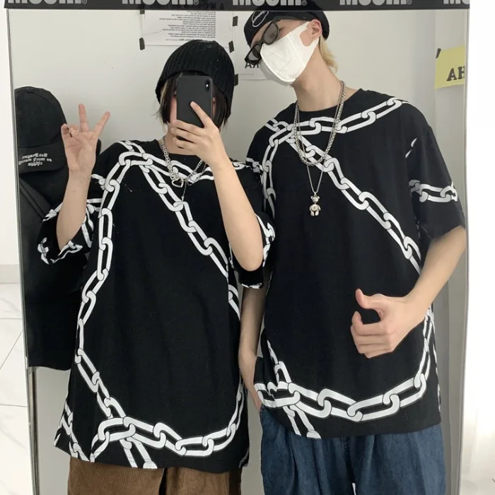 

Cheap wholesale new arrival 2021 men clothing Hot selling retro t shirt casual graphic t shirts personality harajuku Tops Ay1523