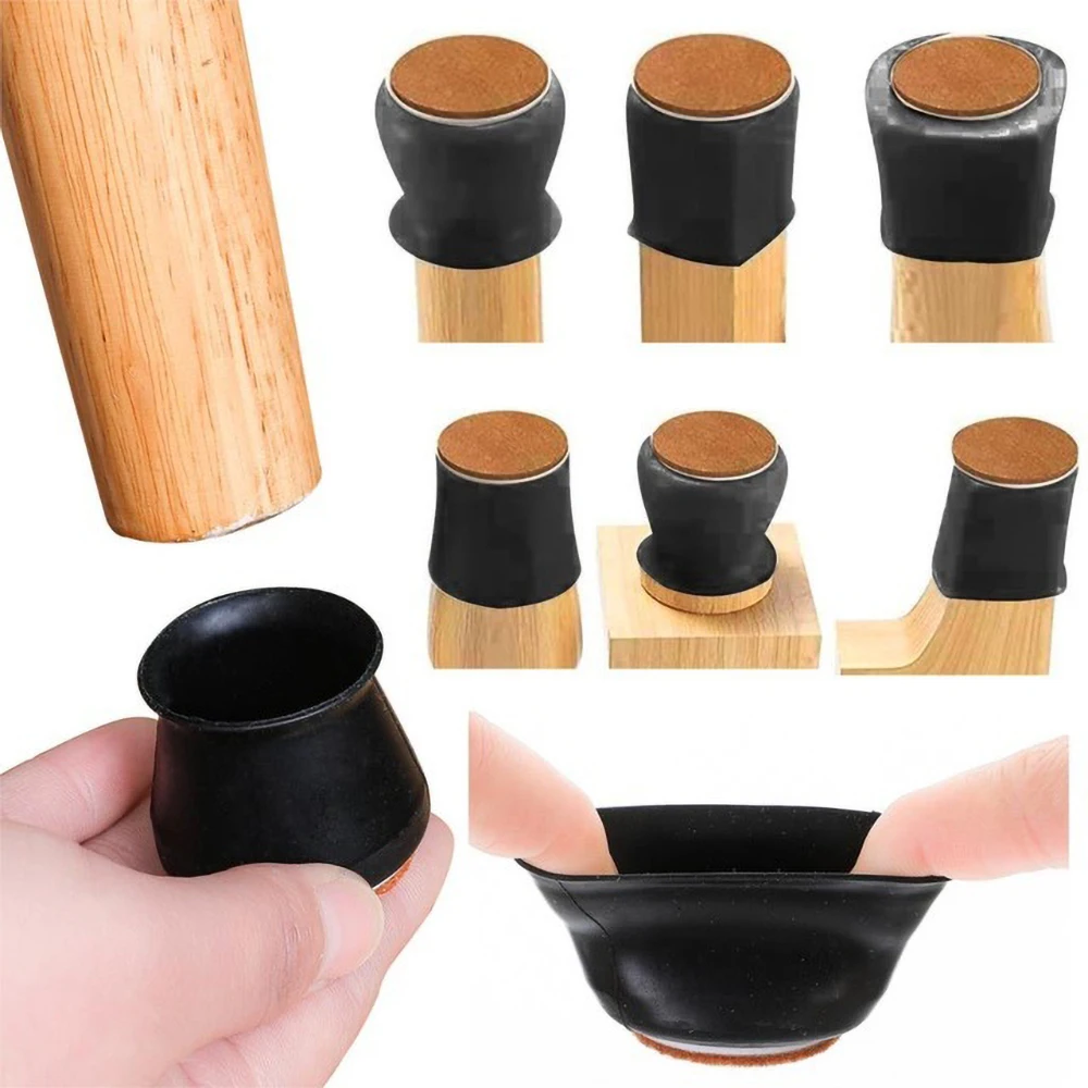 

Silicone Dining Chair Leg Protector Cap Pad Table Feet Wood Floor Protect