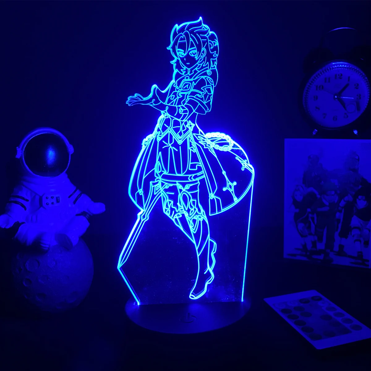 

Anime Game Figure Tartaglia Night Light Demon Slayer Led Lamp Room Festival Deco Genshin Impact Banana Fish Attack On Titan XIAO