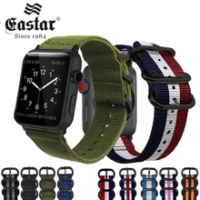 Eastar Лидер продаж, нейлоновый ремешок для наручных часов Apple Watch, версии 4/3/2/1, спортивный кожаный браслет, 42 мм, 38 мм, ремешок для наручных часов iwatch, 5 группа