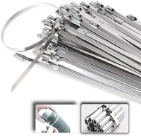 10 pcs heavy duty self locking stainless steel cable ties multi purpose metal locking ties for home office garage workshop