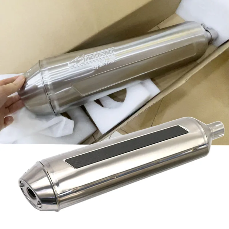 Купи Motorcycle Muffler Exhaust Pipe Scooter Escape Moto steel titanium carbon for leovince 4road 4 Road Honda Vario 150 Vespa GTS250 за 4,620 рублей в магазине AliExpress