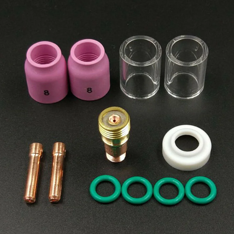 

12pcs TIG Welding Stubby Gas Lens #10 Heat Cup Kit For Tig WP-17/18/26 Torch