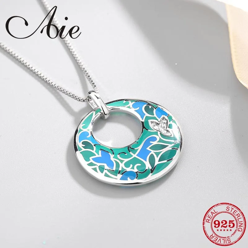 Модная круглая эмалированная Подвеска из серебра 2018 пробы в виде морских