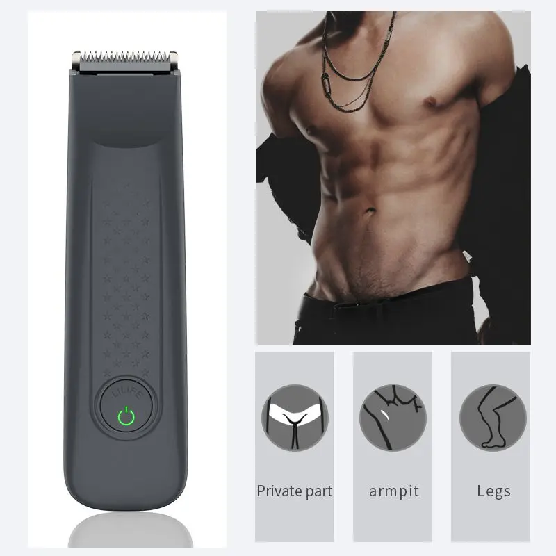 

110-240V Rechargeable Waterproof Electric Cordless Beard Removal Manscaping Hair Clipper Mens Body Hair Trimmer For Man Grooming