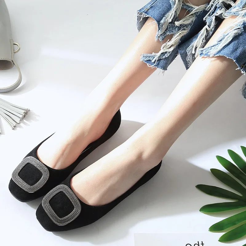 HOVINGE Spring New Ladies Flat Shoes Casual Comfortable Slip-On Flats Women's Plus Woman Soft Driving Single shoes | Обувь