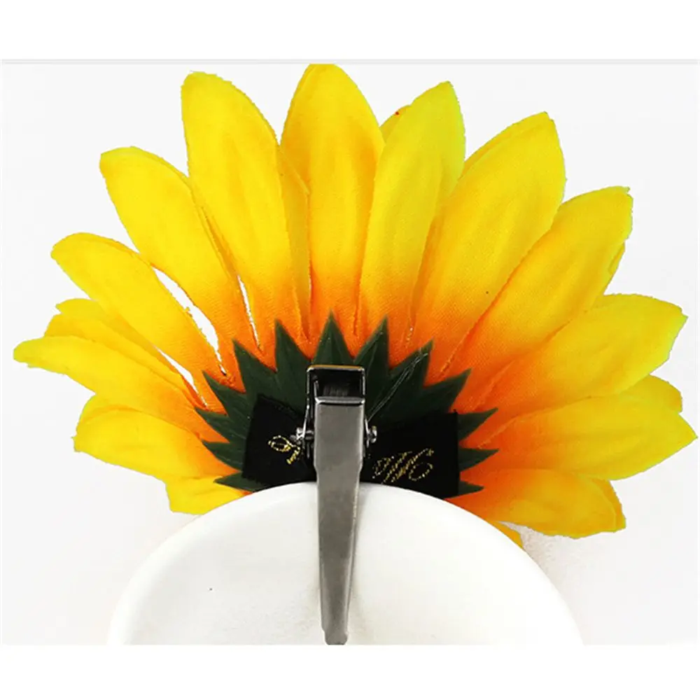 1Pc New Arrival Sweet Sunflower Hair Clip Women Girls Seaside Barrettes Headwear Hairpins for Holiday Claw Accessories - купить по