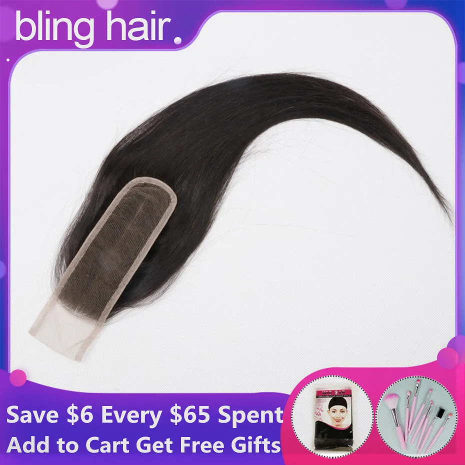Bling Hair 2*6 бразильские прямые волосы с детскими волосами средняя часть швейцарское кружево Remy человеческие волосы натуральный цвет