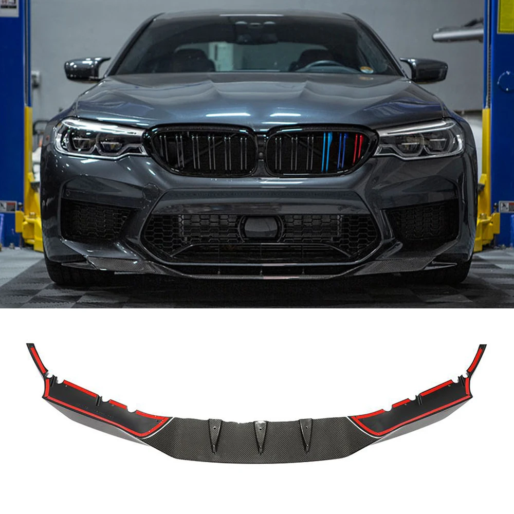 Передний бампер спойлер разветвители для BMW F90 M5 2018-2020 передний из углеродного