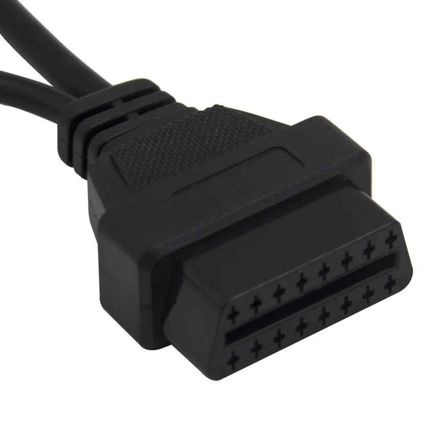 Для Audi 2x2 16 Pin OBD2 кабель Адаптер VAG для 2Pin + OBDII автомобильный диагностический