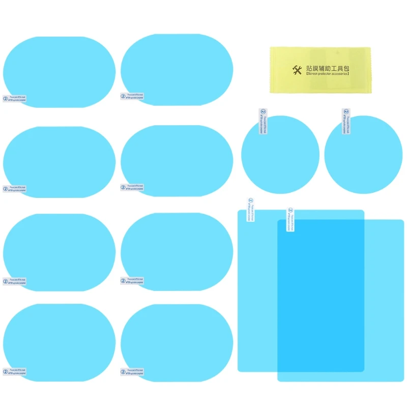 

12 Pcs Car Rear View Mirror Rainproof Film Anti-Fog Clear Protective Sticker