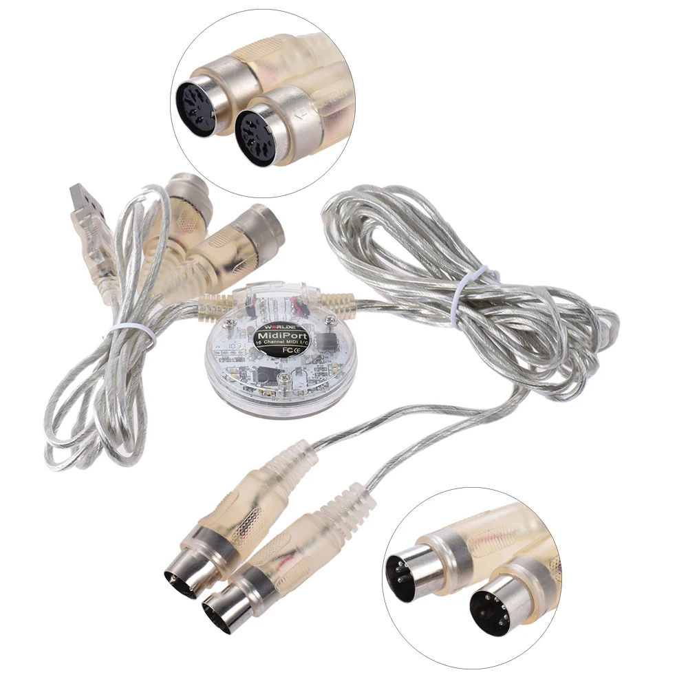 USB миди Интерфейс адаптер кабель шнура двойной 5-контактный разъем для