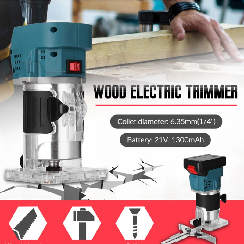 Lithium battery charging mode Multifunction Wood board slotting tool Trimming Dig a hole Engraving machine Small gong machine