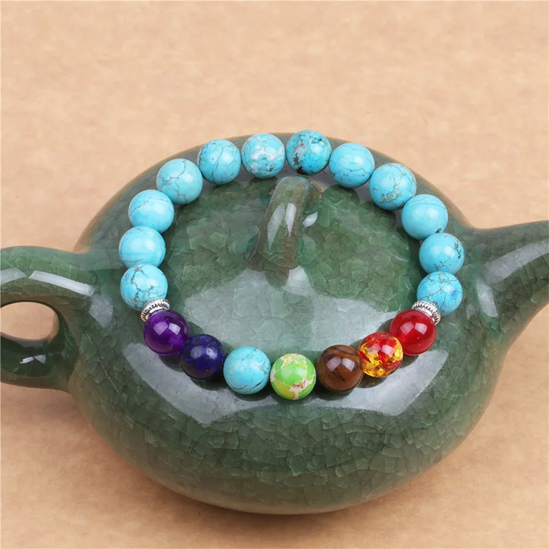 

Colorful chakra bracelet agate volcanic stone bracelet selvagem brincos ursossandlias femininas 2021 brinco