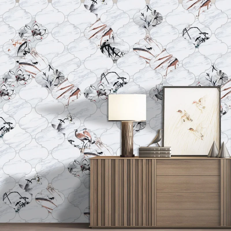 10 шт. современный стиль фонарик с узором в виде плитки водостойкие наклейки для