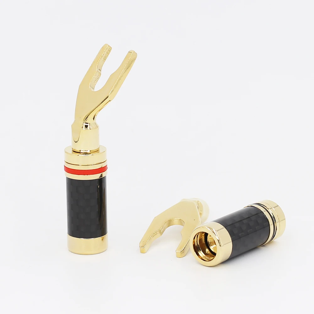 Hi End HiFi 4 шт. 24K позолоченный фиксирующий винт вилка динамик кабель соединитель