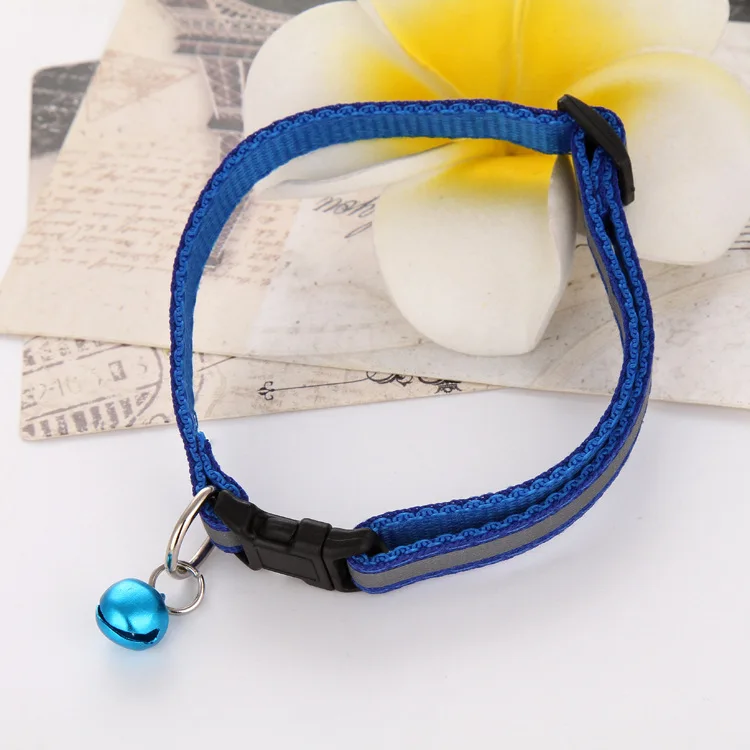 Glow in the Night Cute Dog Collar Buckle Bell Strap Adjustable strap Glossy Reflective Safety Pet | Дом и сад