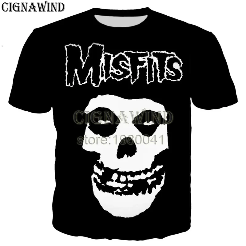 Новое поступление популярная футболка misfits в стиле хип-хоп для мужчин и женщин с 3D