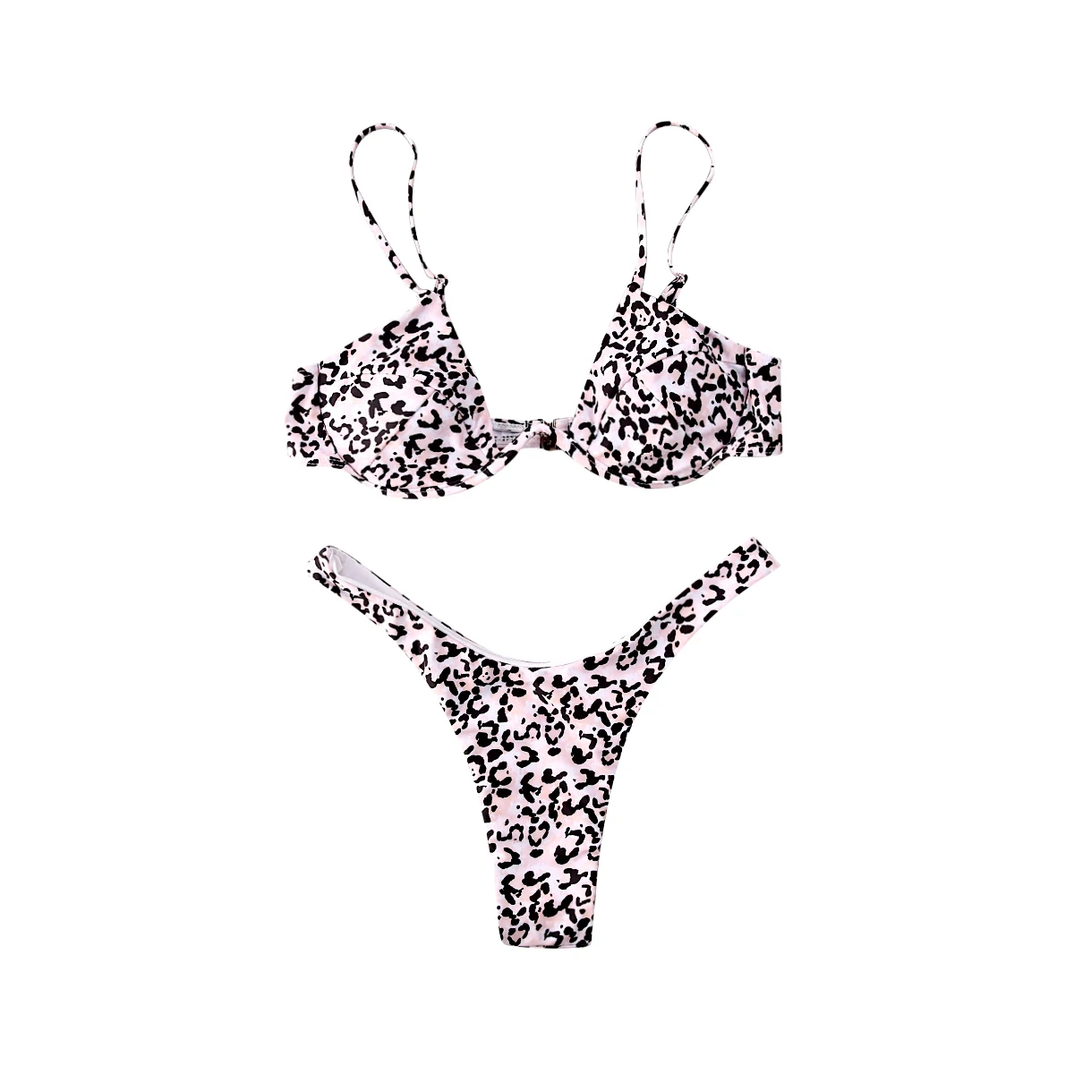 

Summer Women Push-up Bikini Set Swimwear Bra Bandage Swimsuit Beach Bathing Suit Fashion Sexy Print Leopard High Waist Bikini