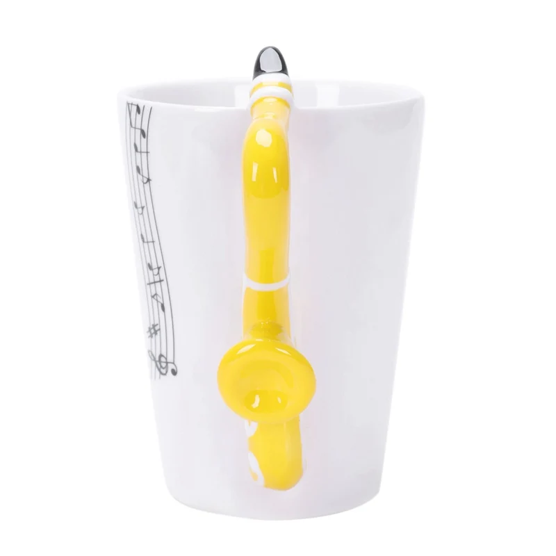 Керамические кружки для кофе с горячим саксофоном фарфоровая кружка молока