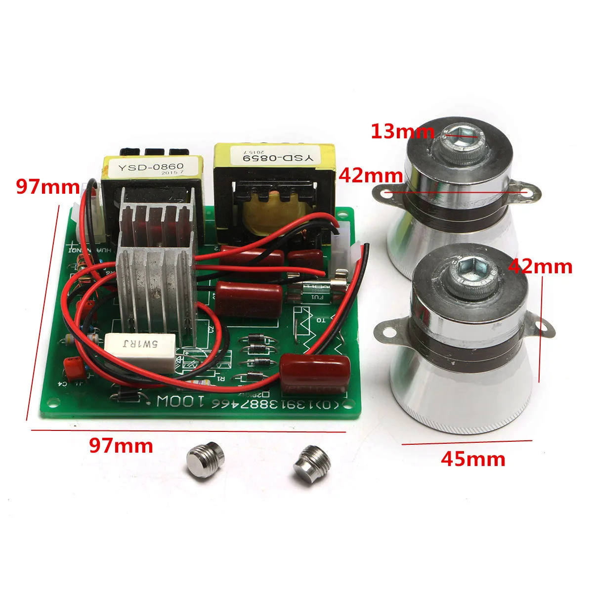 

100W 220V Ultrasonic Cleaner Power Driver Board 40KHz Transducer Circuit Board High Performance Efficiency Ultrasound Cleaning